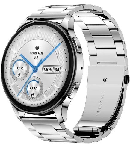 Купить ᐈ Кривой Рог ᐈ Низкая цена ᐈ Смарт-часы Xiaomi Amazfit Pop 3R Metal Silver; 1.43" (466 x 466) AMOLED / Bluetooth 5.2 / 26