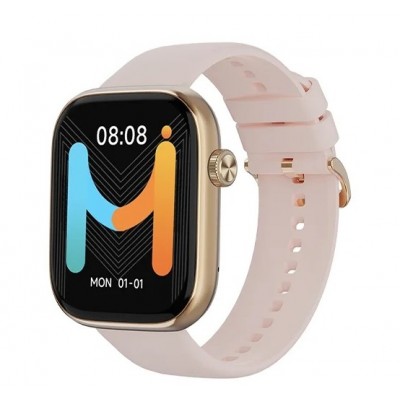 Купить ᐈ Кривой Рог ᐈ Низкая цена ᐈ Смарт-часы iMiki ST2 Gold Silicone Strap; 1.96" (296 x 240) TFT сенсорный / Bluetooth / 49.7