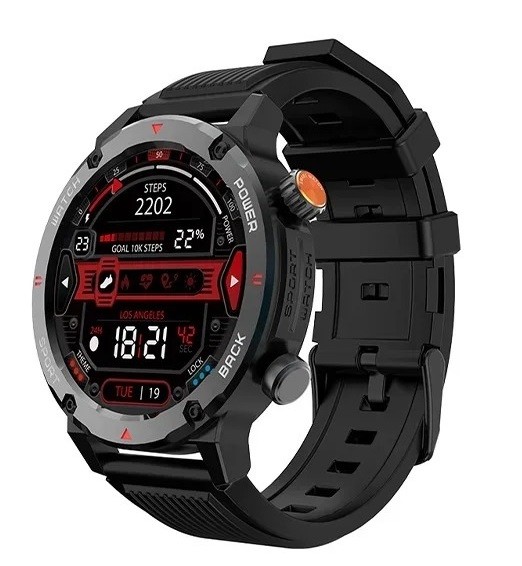 Купить ᐈ Кривой Рог ᐈ Низкая цена ᐈ Смарт-часы iMiki D2 Black Silicone Strap; 1.43" (466 x 466) AMOLED сенсорный / Bluetooth / 5