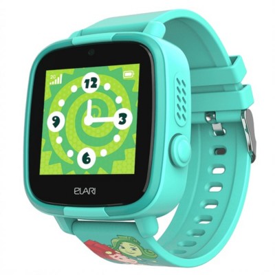Купить ᐈ Кривой Рог ᐈ Низкая цена ᐈ Детский телефон-часы с GPS трекером Elari FixiTime Fun Green (ELFITF-GR); 1.44" (128 x 128) 