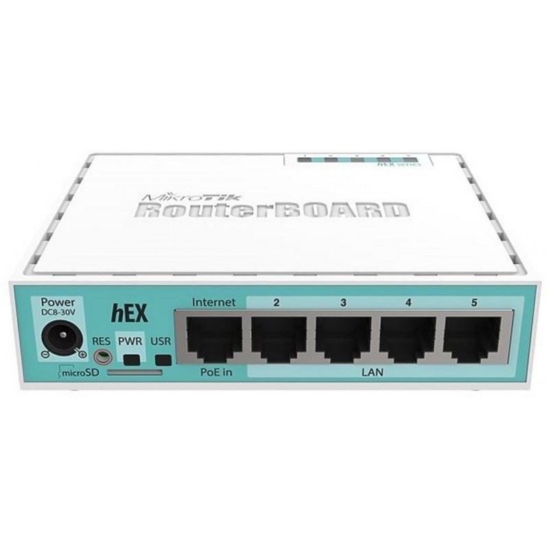 Купить ᐈ Кривой Рог ᐈ Низкая цена ᐈ Маршрутизатор MikroTik RouterBOARD RB750GR3 hEX (1xGE WAN, 4xGE LAN, PoE in)