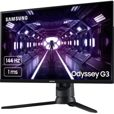 Купить ᐈ Кривой Рог ᐈ Низкая цена ᐈ Монитор Samsung 23.8" Odyssey G3 (LF24G35TFWIXCI) VA Black; 1920х1080 (144 Гц), 1 мс, 250 кд