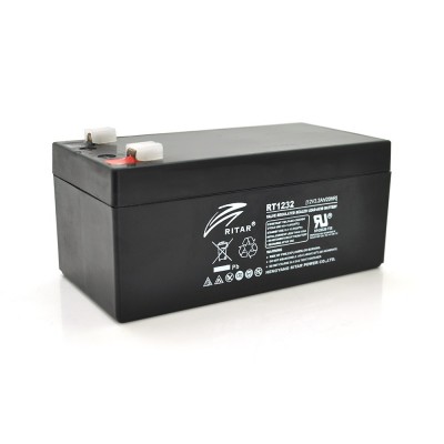 Купить ᐈ Кривой Рог ᐈ Низкая цена ᐈ Аккумуляторная батарея Ritar 12V 3.2AH Gray Case (RT1232/03223) AGM