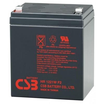 Купить ᐈ Кривой Рог ᐈ Низкая цена ᐈ Аккумуляторная батарея CSB 12V 5AH (HR1221WF2/04409) AGM