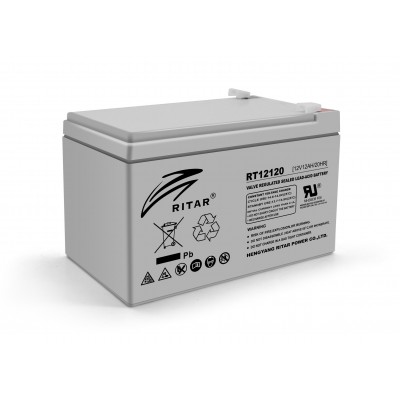 Купить ᐈ Кривой Рог ᐈ Низкая цена ᐈ Аккумуляторная батарея Ritar 12V 12AH (RT12120/03224) AGM