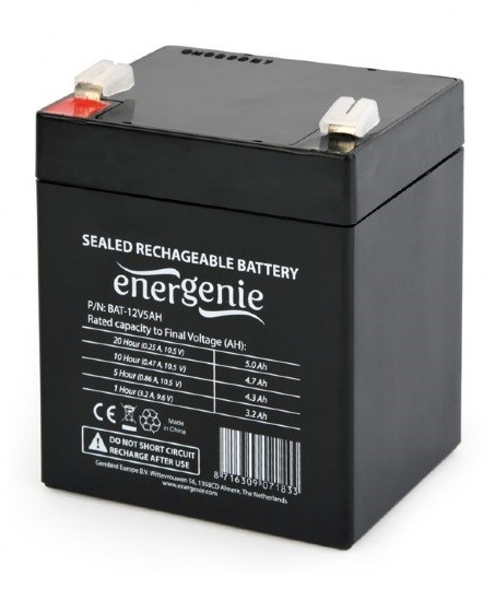 Купить ᐈ Кривой Рог ᐈ Низкая цена ᐈ Аккумуляторная батарея EnerGenie 12V 5AH (BAT-12V5AH) AGM