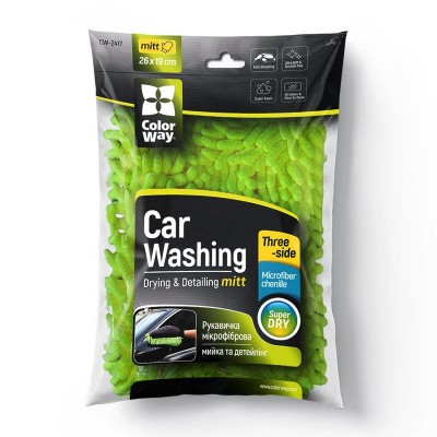 Купить ᐈ Кривой Рог ᐈ Низкая цена ᐈ Перчатка ColorWay из микрофибры для мытья и полировки автомобиля, двусторонняя (CW-2417)