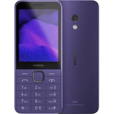 Купить ᐈ Кривой Рог ᐈ Низкая цена ᐈ Мобильный телефон Nokia 235 4G 2024 Dual Sim Purple; 2.8" (320х240) TN / кнопочный моноблок 