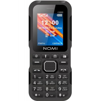 Купить ᐈ Кривой Рог ᐈ Низкая цена ᐈ Мобильный телефон Nomi i1850 Dual Sim Black; 1.77" (160х128) TFT / кнопочный моноблок / Spre