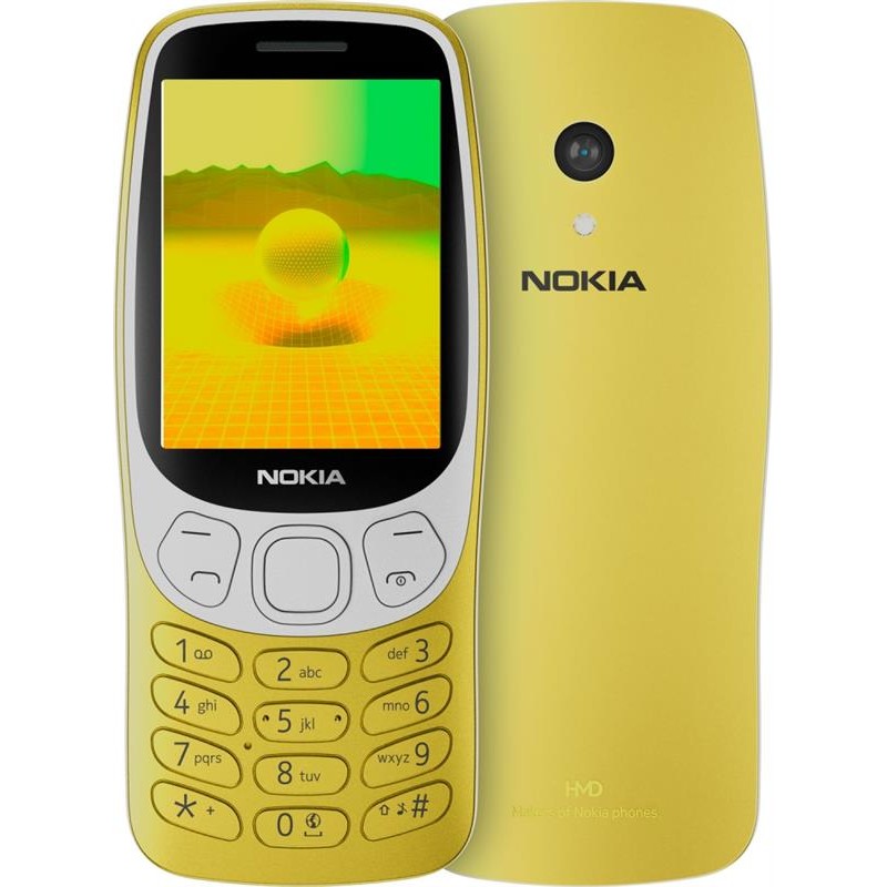 Купить ᐈ Кривой Рог ᐈ Низкая цена ᐈ Мобильный телефон Nokia 3210 4G 2024 Dual Sim Gold; 2.4" (320x240) TN / кнопочный моноблок /