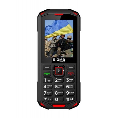 Купить ᐈ Кривой Рог ᐈ Низкая цена ᐈ Мобильный телефон Sigma mobile X-treme PA68 Dual Sim Black/Red (4827798466520); 2.4" (320x24