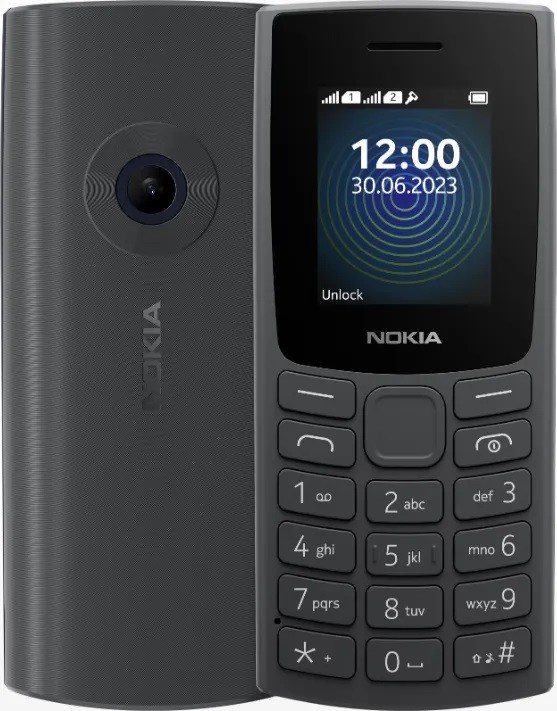 Купить ᐈ Кривой Рог ᐈ Низкая цена ᐈ Мобильный телефон Nokia 110 2023 Dual Sim Charcoal; 1.77" (160x128) TFT / клавиатурный моноб