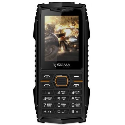 Купить ᐈ Кривой Рог ᐈ Низкая цена ᐈ Мобильный телефон Sigma mobile X-treme AZ68 Dual Sim Black/Orange; 2.4" (320х240) TN / кнопо