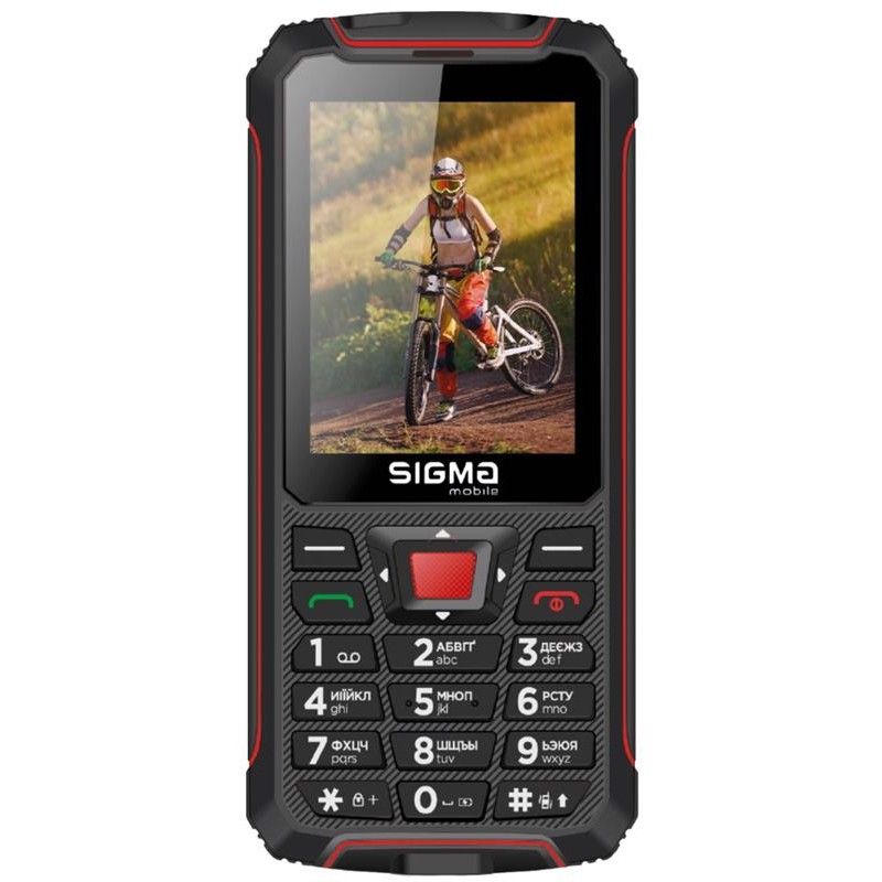Купить ᐈ Кривой Рог ᐈ Низкая цена ᐈ Мобильный телефон Sigma mobile X-treme PR68 Dual Sim Black/Red (4827798122129); 2.8" (320x24