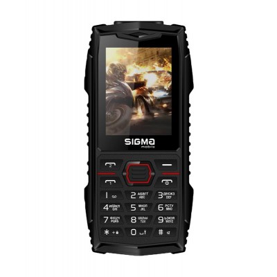 Купить ᐈ Кривой Рог ᐈ Низкая цена ᐈ Мобильный телефон Sigma mobile X-treme AZ68 Dual Sim Black/Red; 2.4" (320х240) TN / кнопочны