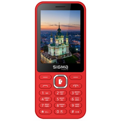 Купить ᐈ Кривой Рог ᐈ Низкая цена ᐈ Мобильный телефон Sigma mobile X-style 31 Power Type-C Dual Sim Red; 2.8" (320х240) TN / кно