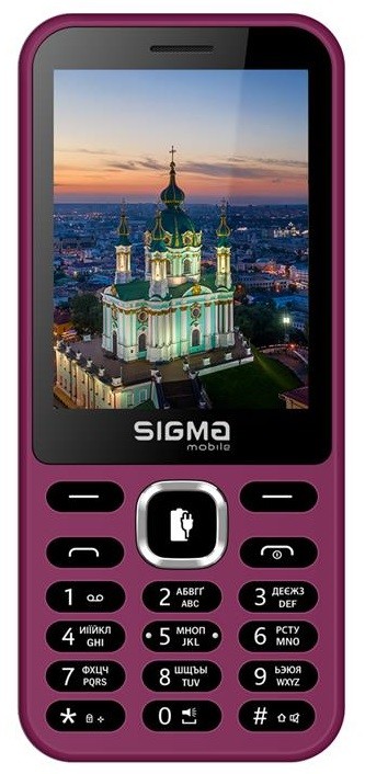 Купить ᐈ Кривой Рог ᐈ Низкая цена ᐈ Мобильный телефон Sigma mobile X-style 31 Power Type-C Dual Sim Purple; 2.8" (320х240) TN / 