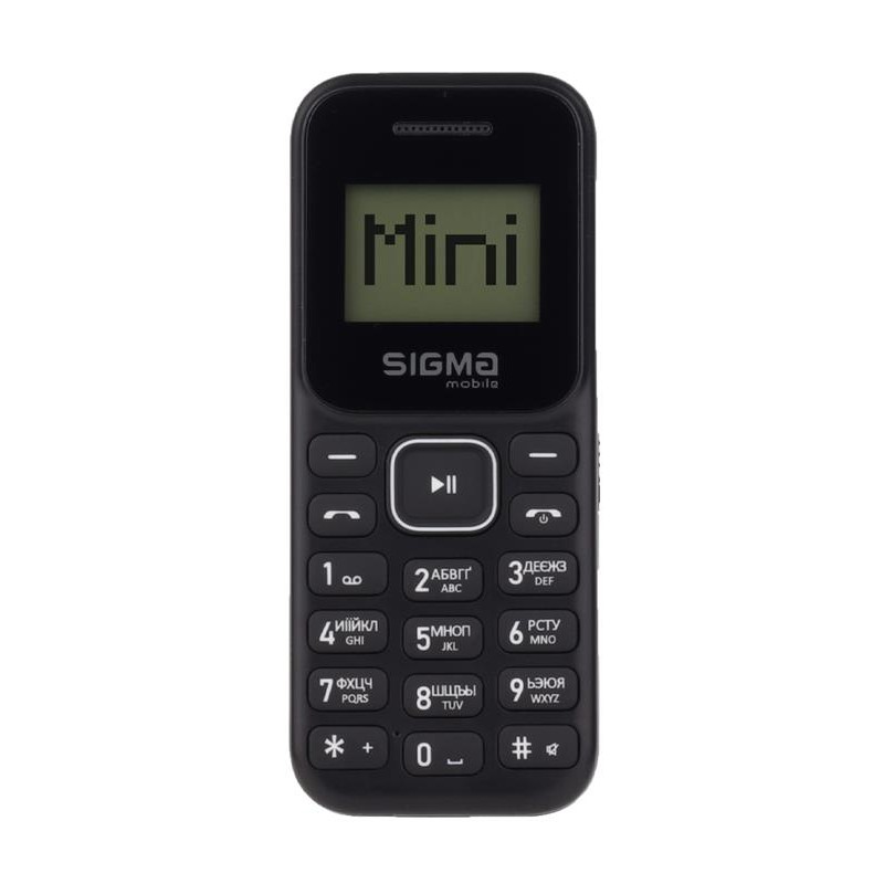 Купить ᐈ Кривой Рог ᐈ Низкая цена ᐈ Мобильный телефон Sigma mobile X-style 14 Mini Dual Sim Black; 1.44" (128х64) TN / клавиатур
