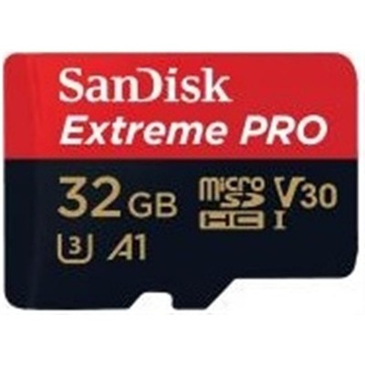 Карта пам`яті MicroSDHC 32GB UHS-I/U3 Class 10 SanDisk Extreme Pro A1 + SD-адаптер R100/W90MB/s (SDSQXCG-032G-GN6MA)