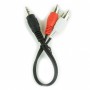 Купить ᐈ Кривой Рог ᐈ Низкая цена ᐈ Аудио-кабель Cablexpert 3.5 мм - 2хRCA (M/M), 0.2 м, Black (CCA-458/0.2)