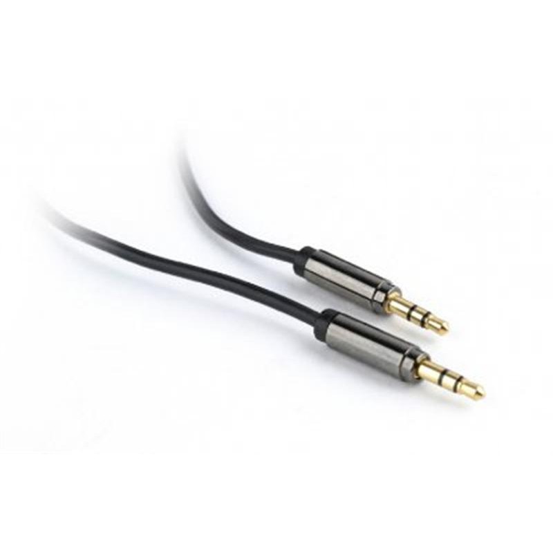 Купить ᐈ Кривой Рог ᐈ Низкая цена ᐈ Аудио-кабель Cablexpert 3.5 мм - 3.5 мм (M/M), 0.75 м, черный (CCAP-444-0.75M)