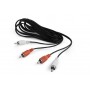 Купить ᐈ Кривой Рог ᐈ Низкая цена ᐈ Аудио-кабель Cablexpert 2хRCA - 2хRCA (M/M), 1.8 м, черный (CCA-2R2R-6)