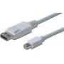 Купить ᐈ Кривой Рог ᐈ Низкая цена ᐈ Кабель Digitus miniDisplayPort to DisplayPort (AM/AM) 1.0m, white (AK-340102-010-W)