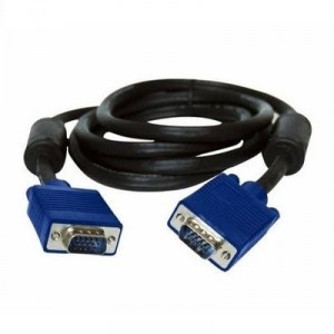 Купить ᐈ Кривой Рог ᐈ Низкая цена ᐈ Кабель Atcom VGA - VGA (M/M), HD15, с 2-мя фер. кольцами, 1.5 м, черный (7789)