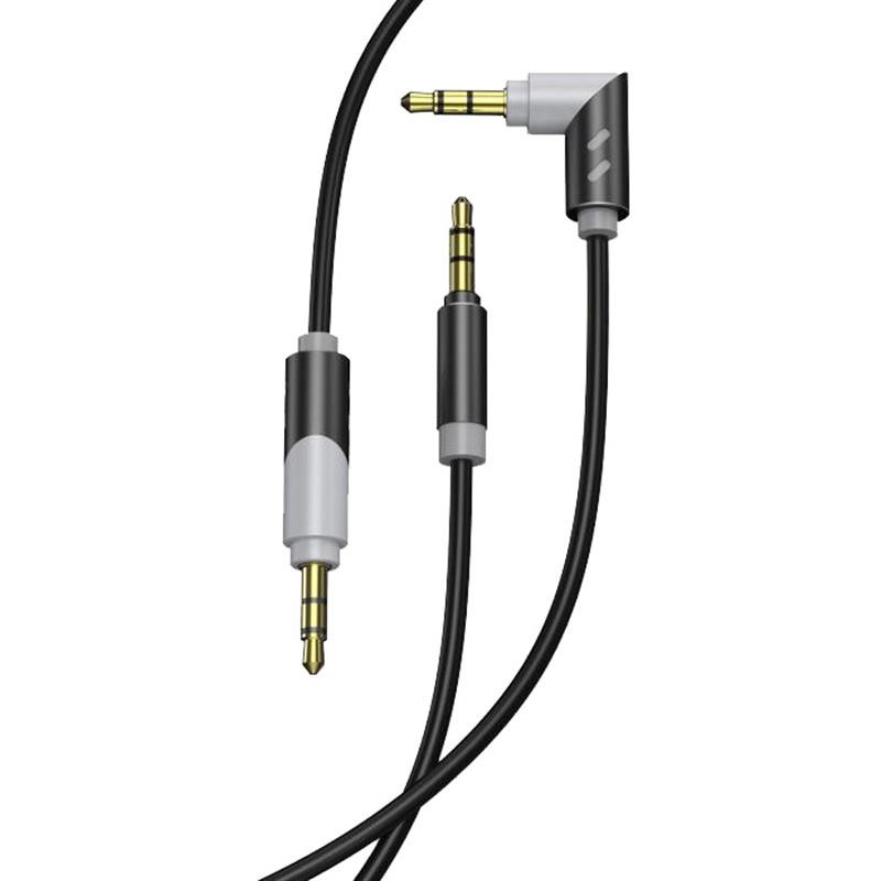 Купить ᐈ Кривой Рог ᐈ Низкая цена ᐈ Аудио-кабель SkyDolphin SR09 Rotate Aluminium Connector 3.5 мм - 3.5 мм (M/M), 1.5 м, Black/