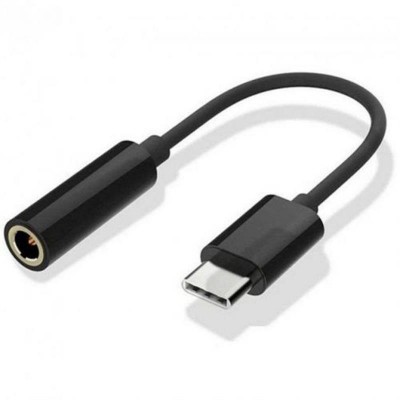 Купить ᐈ Кривой Рог ᐈ Низкая цена ᐈ Переходник Atcom 3.5 мм - USB Type-C (F/M), 0.1 м, Black (15035)