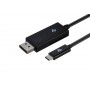 Купить ᐈ Кривой Рог ᐈ Низкая цена ᐈ Кабель 2E Displayport - USB Type-C (M/M), 1 м, Black (2E-W1402)