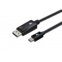Купить ᐈ Кривой Рог ᐈ Низкая цена ᐈ Кабель 2E mini DisplayPort - DisplayPort (M/M), 2 м, Black (2E-W1704)