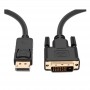 Купить ᐈ Кривой Рог ᐈ Низкая цена ᐈ Кабель Prologix DisplayPort - DVI (M/M), 3 м, Black (PR-DP-DVI-P-04-30-3m)
