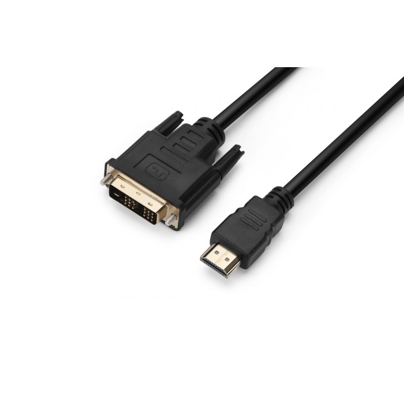 Купить ᐈ Кривой Рог ᐈ Низкая цена ᐈ Кабель Prologix Premium HDMI - DVI V 1.3 (M/M), Single Link, 18+1, 0.5 м, Black (PR-HDMI-DVI