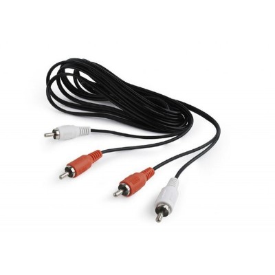 Купить ᐈ Кривой Рог ᐈ Низкая цена ᐈ Аудио-кабель Cablexpert 2хRCA - 2хRCA (M/M), 7.5 м, черный (CCA-2R2R-7.5M)