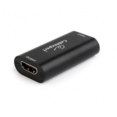 Купить ᐈ Кривой Рог ᐈ Низкая цена ᐈ Ретранслятор Cablexpert HDMI - HDMI (F/F), 19+19пин, Black (DRP-HDMI-02)