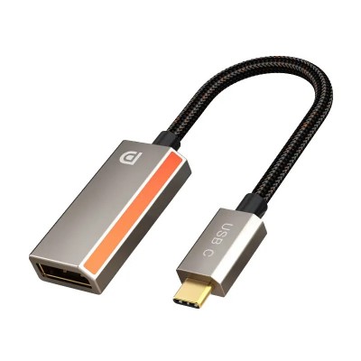 Купить ᐈ Кривой Рог ᐈ Низкая цена ᐈ Адаптер Сabletime DisplayPort - USB Type-C (F/M), 0.2 м, Gray (CP16A)