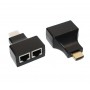 Купить ᐈ Кривой Рог ᐈ Низкая цена ᐈ Адаптер Voltronic HDMI - 2хRJ-45 (M/F), Black (YT-SCPE HDMI/2P-30m720P/08516)