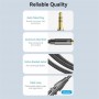 Купить ᐈ Кривой Рог ᐈ Низкая цена ᐈ Кабель Vention 3.5 мм - 2х3.5 мм (F/M), 0.3 м, Black (BHFBY)