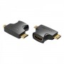 Купить ᐈ Кривой Рог ᐈ Низкая цена ᐈ Адаптер 2 в 1 Vention HDMI - Mini-HDMI - micro-HDMI (F/M), (4K 30Hz MiniHDMI), (1080p 60Hz M
