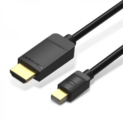 Купить ᐈ Кривой Рог ᐈ Низкая цена ᐈ Кабель Vention MiniDisplayPort-HDMI, v1.4, 2 m, Black (HABBH)