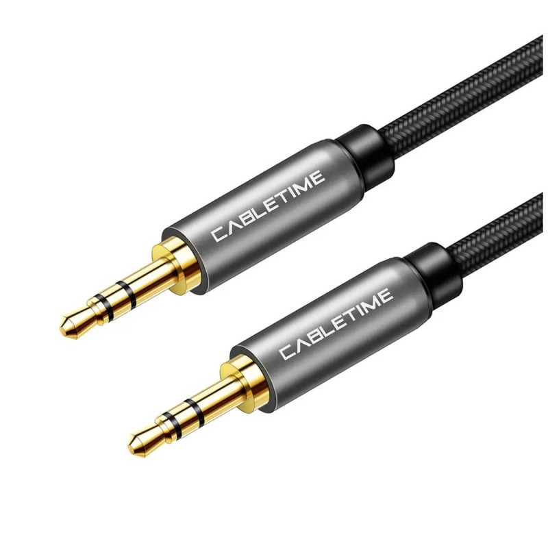 Купить ᐈ Кривой Рог ᐈ Низкая цена ᐈ Кабель Cabletime Audio 3.5 мм - 3.5 мм (M/M), 1.8 м, 3 pin, Black (CF10K)
