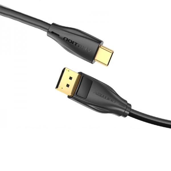 Купить ᐈ Кривой Рог ᐈ Низкая цена ᐈ Кабель Vention DisplayPort - USB Type-C (M/M), 1 м, Black (CGYBF)