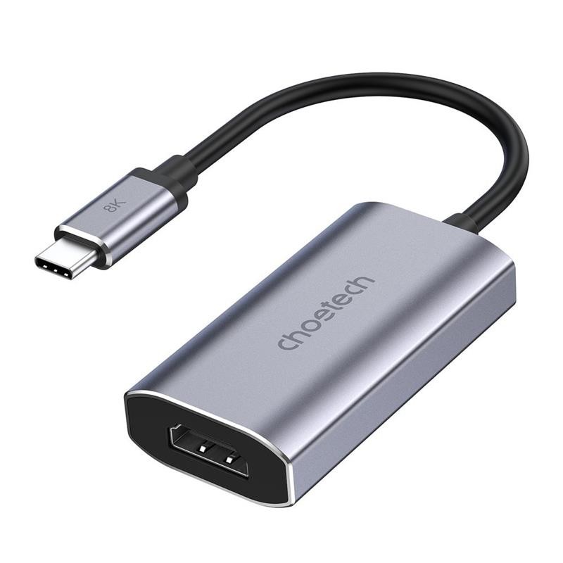 Купить ᐈ Кривой Рог ᐈ Низкая цена ᐈ Адаптер Choetech HDMI - USB Type-C (F/M), Silver (HUB-H16)