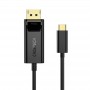 Купить ᐈ Кривой Рог ᐈ Низкая цена ᐈ Кабель Choetech DisplayPort - USB Type-C (M/M), 1.8 м, Black (XCP-1801BK)