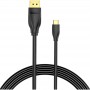 Купить ᐈ Кривой Рог ᐈ Низкая цена ᐈ Кабель Vention DisplayPort - USB Type-C (M/M), 2 м, Black (CGYBH)