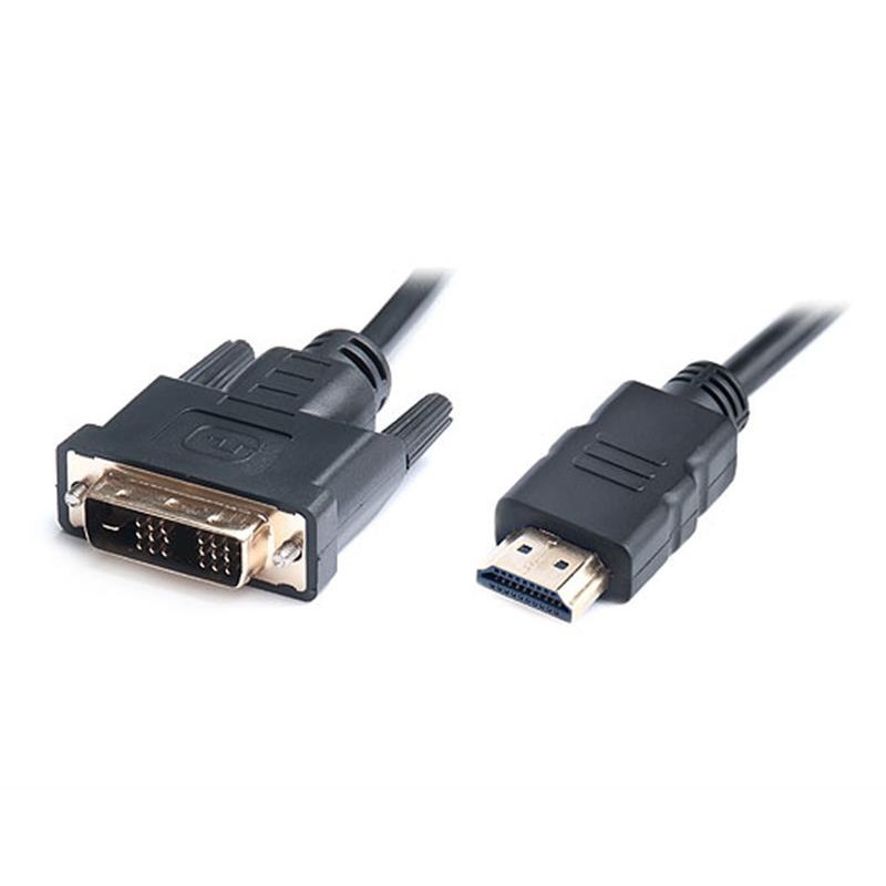 Купить ᐈ Кривой Рог ᐈ Низкая цена ᐈ Кабель REAL-EL HDMI - DVI (M/M), 1.8 м, Black (EL123500013)