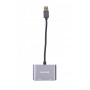 Купить ᐈ Кривой Рог ᐈ Низкая цена ᐈ Адаптер-переходник Maxxter USB - HDMI+VGA (M/F), Grey (V-AM-HDMI-VGA)