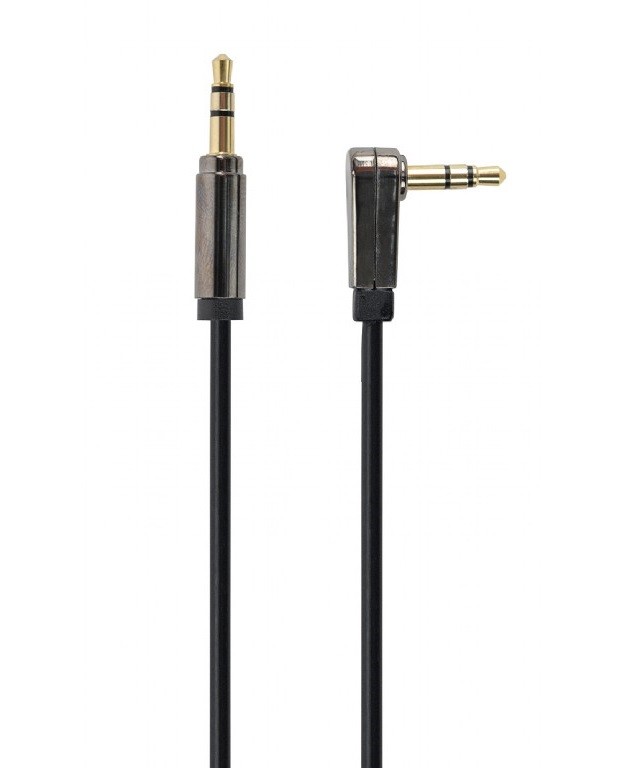 Купить ᐈ Кривой Рог ᐈ Низкая цена ᐈ Аудио-кабель Cablexpert 3.5 мм - 3.5 мм (M/M), 1 м, черный (CCAP-444L-1M)