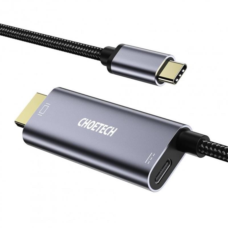 Купить ᐈ Кривой Рог ᐈ Низкая цена ᐈ Кабель Choetech HDMI - USB Type-C (M/M), 1.8 м, Grey (XCH-M180GY)